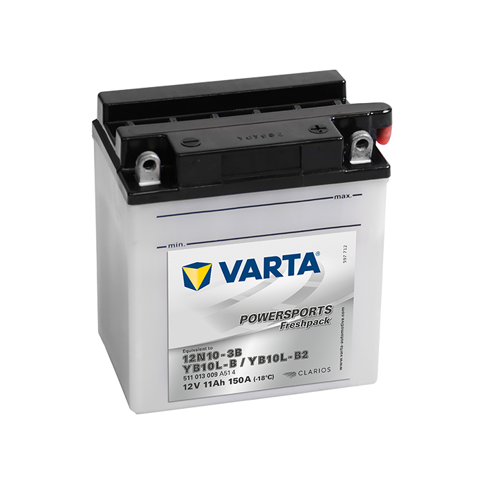 Batterie moto Varta Powersports YB10L-B 12 V 11 Ah 150 A – Plomb-acide (électrolyte liquide)