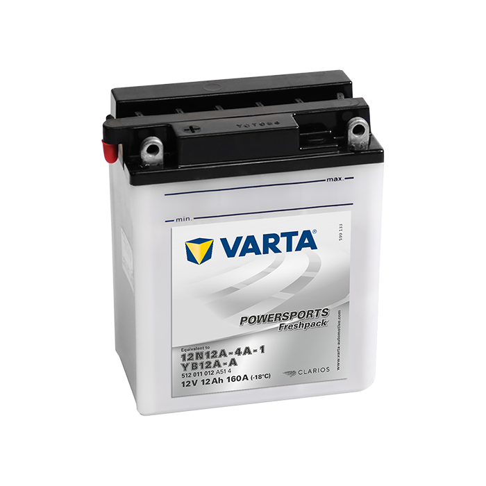 Batterie moto Varta Powersports YB12A-A 12 V 12 Ah 160 A – Plomb-acide (électrolyte liquide)