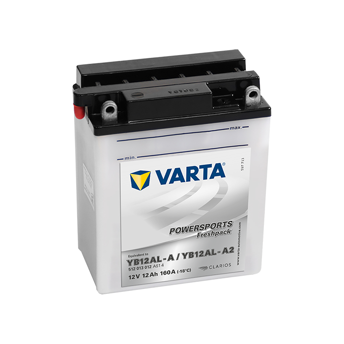 Batterie moto Varta Powersports YB12AL-A2 12 V 12 Ah 160 A – Plomb-acide (électrolyte liquide)