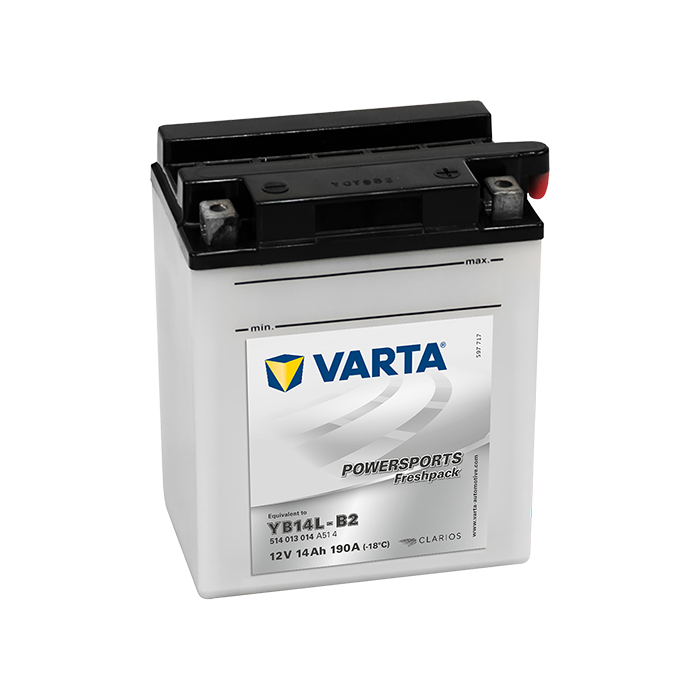 Batterie moto Varta Powersports YB14L-B2 12 V 14 Ah 190 A – Plomb-acide (électrolyte liquide)