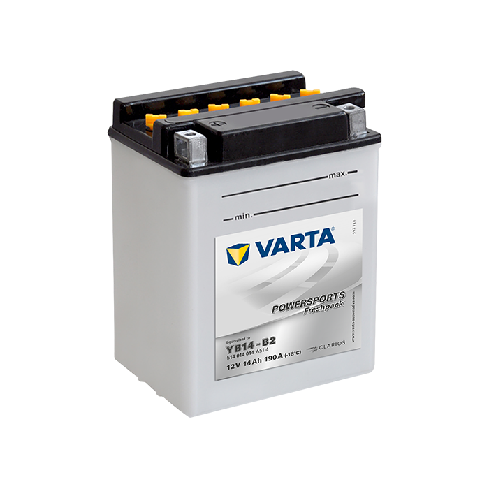 Batterie moto Varta Powersports YB14-B2 12 V 14 Ah 190 A – Plomb-acide (électrolyte liquide)