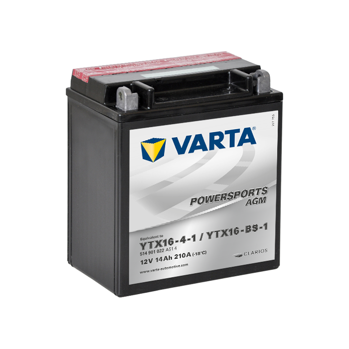 Batterie moto Varta Powersports YTX16-BS-1 12 V 14 Ah 210 A – AGM