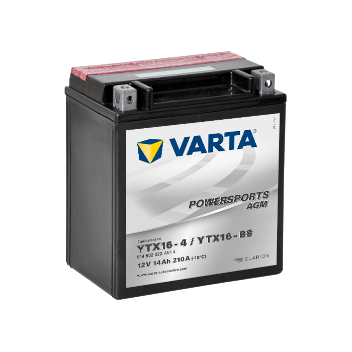 Batterie moto Varta Powersports YTX16-BS 12 V 14 Ah 210 A – AGM
