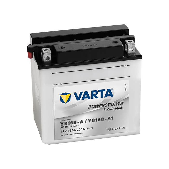 Batterie moto Varta Powersports YB16B-A 12 V 16 Ah 200 A – Plomb-acide (électrolyte liquide)