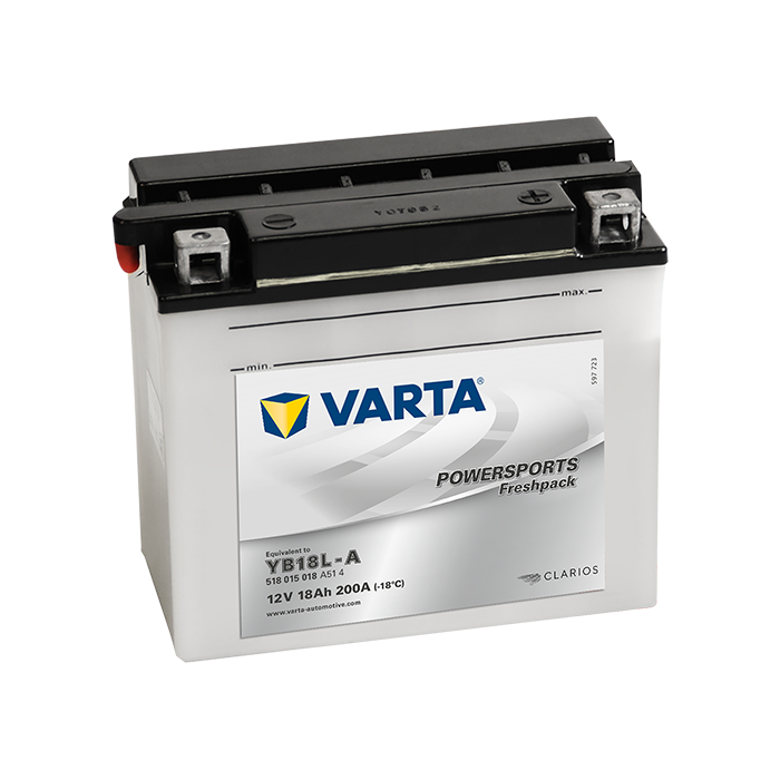 Batterie moto Varta Powersports YB18L-A 12 V 18 Ah 200 A – Plomb-acide (électrolyte liquide)