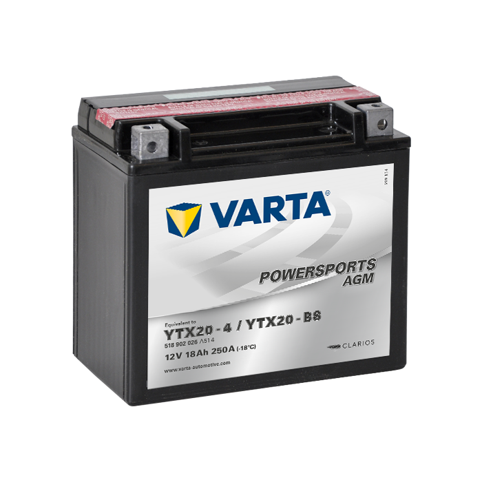 Batterie moto Varta Powersports YTX20-BS 12 V 18 Ah 250 A – AGM
