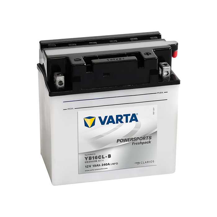 Batterie moto Varta Powersports YB16CL-B 12 V 19 Ah 240 A – Plomb-acide (électrolyte liquide)