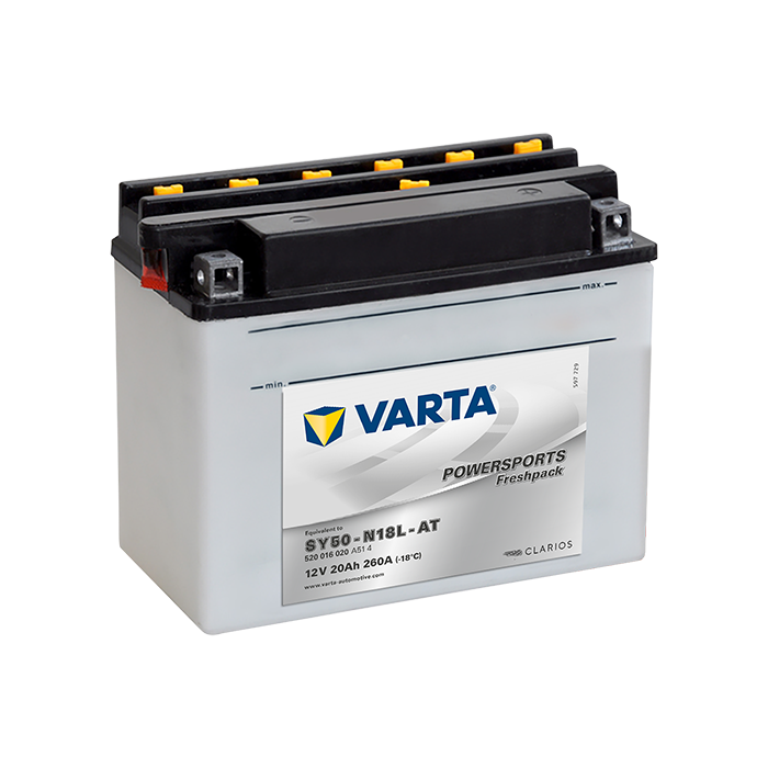 Batterie moto Varta Powersports SY50-N18L-AT 12 V 20 Ah 260 A – Plomb-acide (électrolyte liquide)