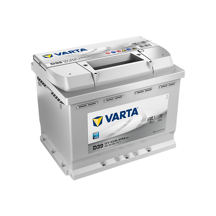 Batterie de démarrage Varta Dynamic D39 12 V 63 Ah 610 A – Plomb-acide (sans entretien)