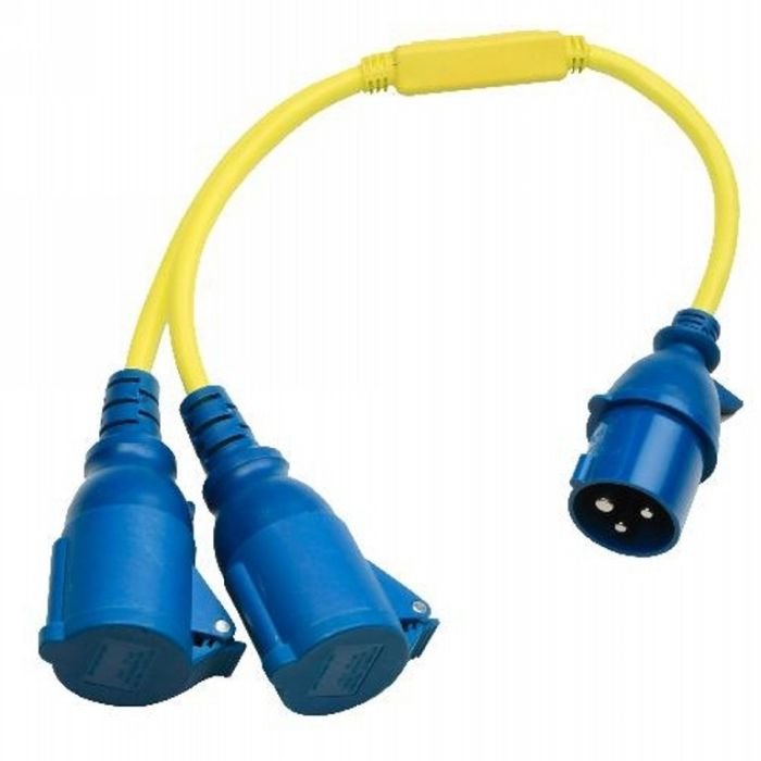 Adaptateur de quai CEE 16 A 250 V vers 2 x CEE Ratio 
