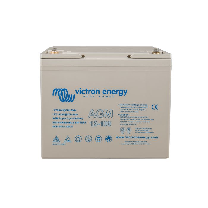 Batterie à décharge lente AGM Victron Energy Super Cycle 12 V 100 Ah – Semi-traction AGM