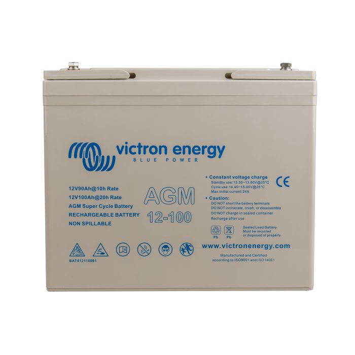 Batterie à décharge lente AGM Victron Energy Super Cycle 12 V 100 Ah – Semi-traction AGM