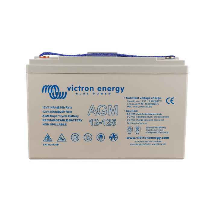 Batterie à décharge lente AGM Victron Energy Super Cycle 12 V 125 Ah – Semi-traction AGM