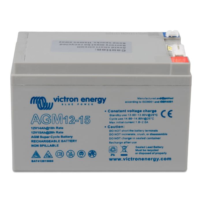 Batterie à décharge lente AGM Victron Energy Super Cycle 12 V 15 Ah – Semi-traction AGM
