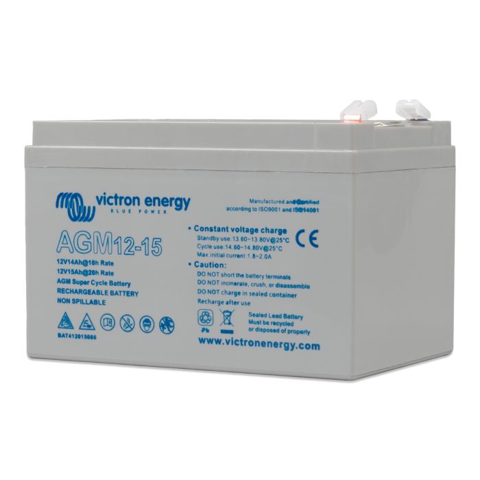 Batterie à décharge lente AGM Victron Energy Super Cycle 12 V 15 Ah – Semi-traction AGM