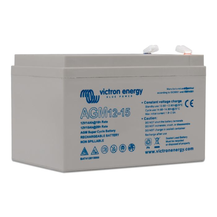 Batterie à décharge lente AGM Victron Energy Super Cycle 12 V 15 Ah – Semi-traction AGM