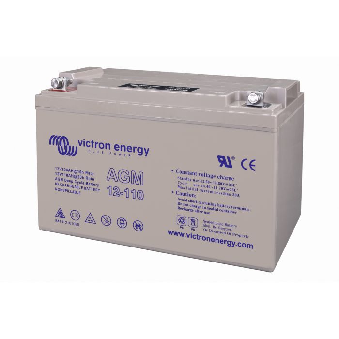 Batterie à décharge lente AGM Victron Energy 12 V 110 Ah – Semi-traction AGM