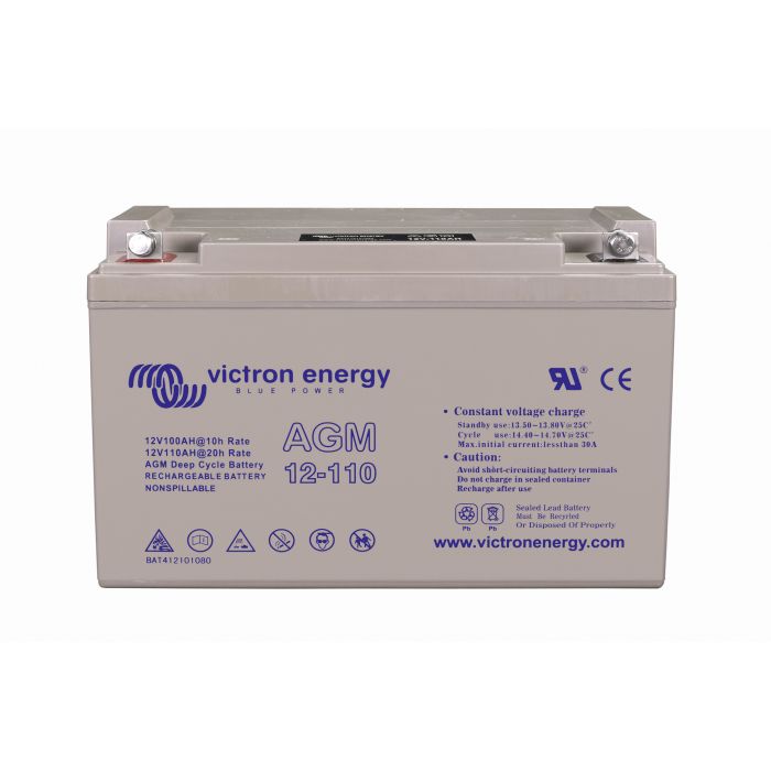 Batterie AGM semi-traction Victron Energy 12 V 110 Ah bornes M8 – Semi-traction AGM
