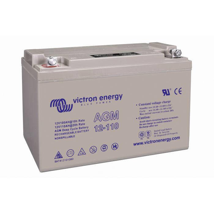 Batterie à décharge lente AGM Victron Energy 12 V 110 Ah – Semi-traction AGM