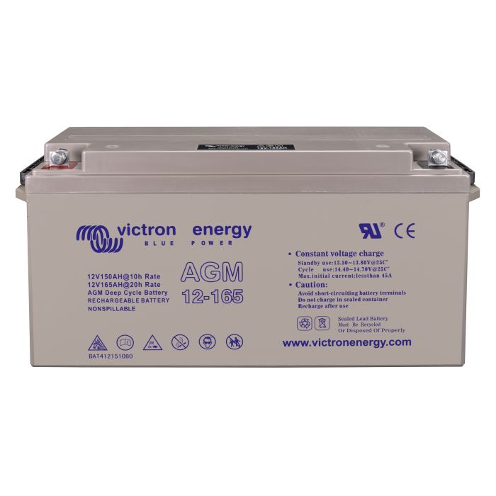 Batterie à décharge lente AGM Victron Energy 12 V 165 Ah – Semi-traction AGM