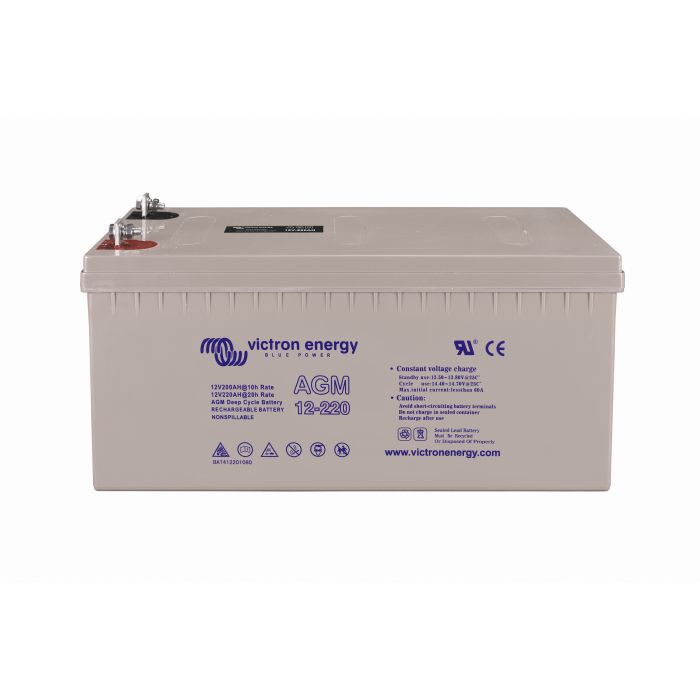 Batterie à décharge lente AGM Victron Energy 12 V 220 Ah bornes M8 – Semi-traction AGM