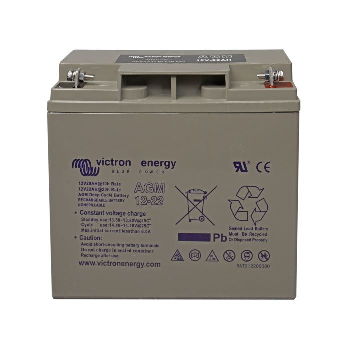 Batterie à décharge lente AGM Victron Energy 12 V 22 Ah – Semi-traction AGM