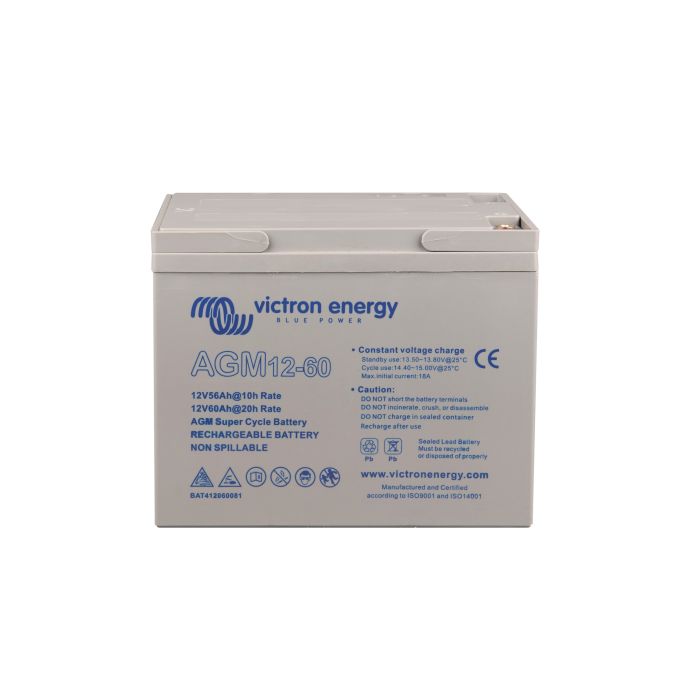 Batterie à décharge lente AGM Victron Energy 12 V 60 Ah – Semi-traction AGM