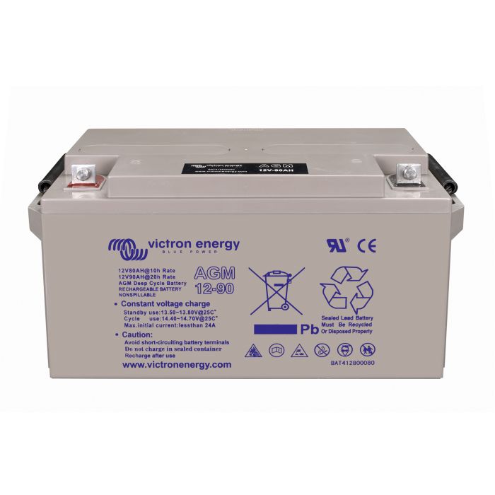 Batterie à décharge lente AGM Victron Energy 12 V 90 Ah – Semi-traction AGM
