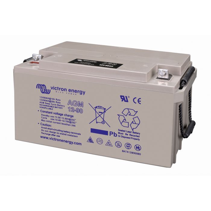 Batterie à décharge lente AGM Victron Energy 12 V 90 Ah – Semi-traction AGM