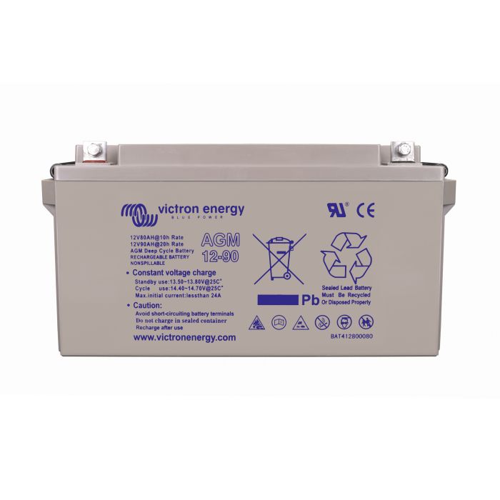 Batterie à décharge lente AGM Victron Energy 12 V 90 Ah – Semi-traction AGM