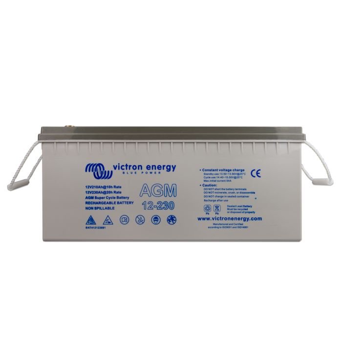 Batterie à décharge lente AGM Victron Energy Super Cycle 12 V 230 Ah M8 – Semi-traction AGM
