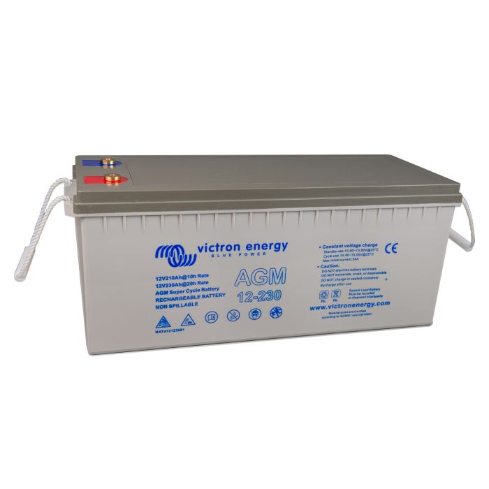 Batterie à décharge lente AGM Victron Energy Super Cycle 12 V 230 Ah M8 – Semi-traction AGM
