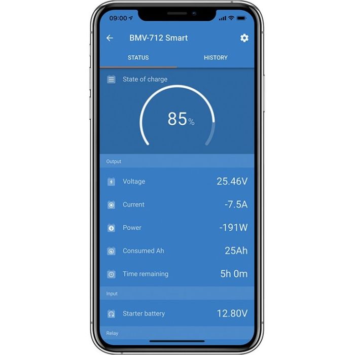 Contrôleur de batterie Victron Energy BMV-712 Smart avec shunt 500 A 