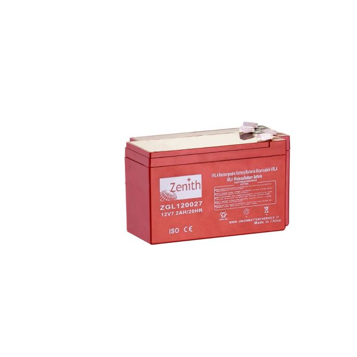 Batterie VRLA AGM Zenith ZGL120027 12 V 7,2 Ah bornes F2 – Plomb-acide (sans entretien)