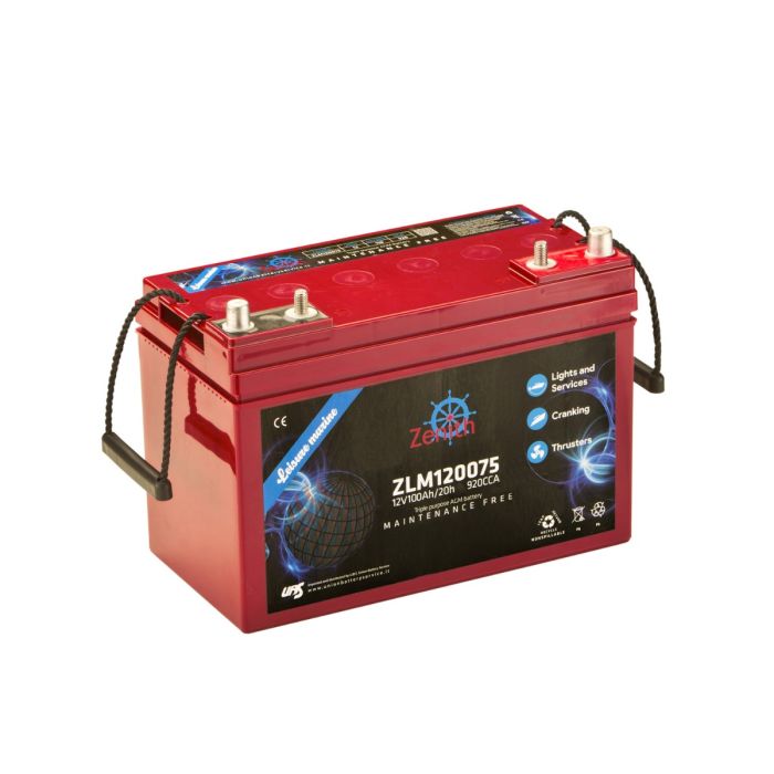 Batterie AGM Zenith Triple Purpose ZLM120075 12 V 100 Ah – AGM