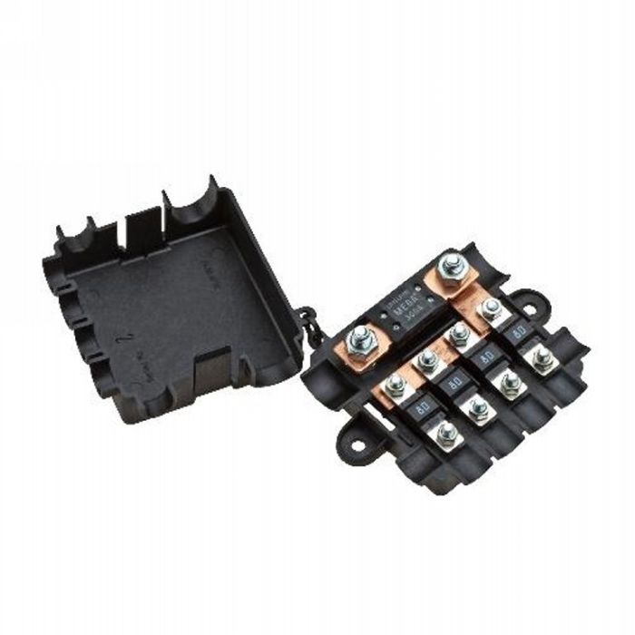Porte-fusibles distributeur 1 entrée MEGA / 4 sorties MIDI 