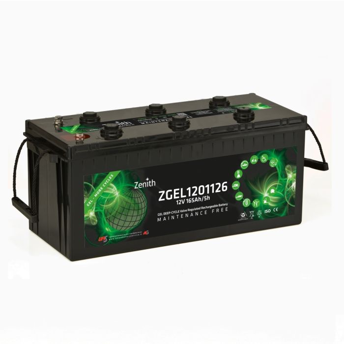 Batterie à décharge lente GEL Zenith ZGEL1201126 12 V 190 Ah – GEL