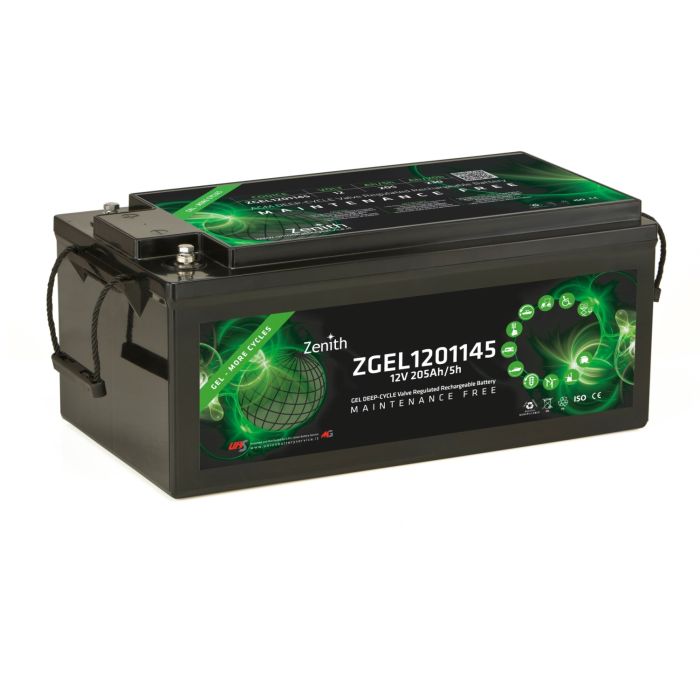 Batterie à décharge lente GEL Zenith ZGEL1201145 12 V 230 Ah – GEL