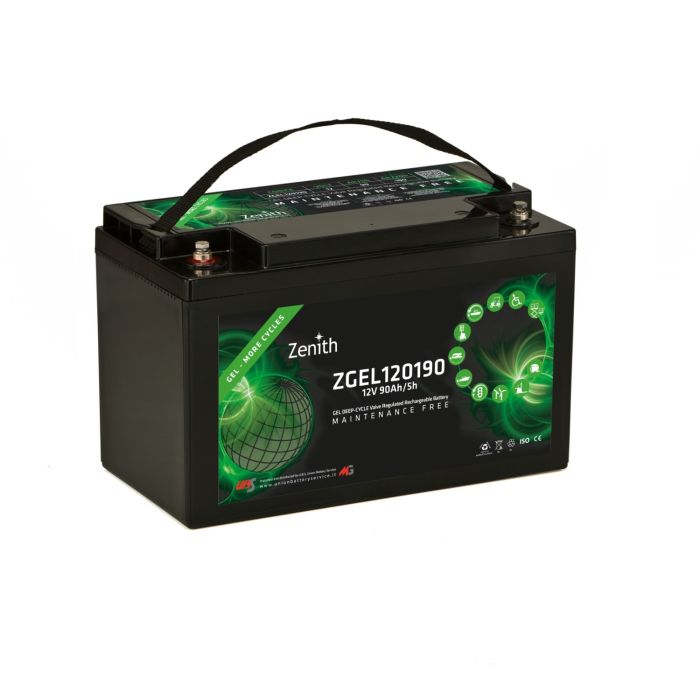 Batterie à décharge lente GEL Zenith ZGEL120190 12 V 100 Ah – GEL