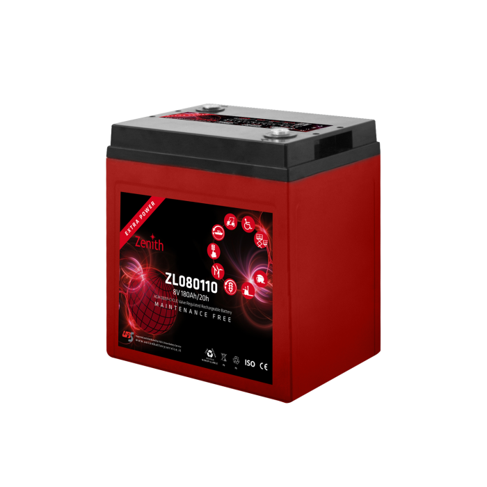 Batterie à décharge lente AGM Zenith ZL080110 8 V 180 Ah – AGM