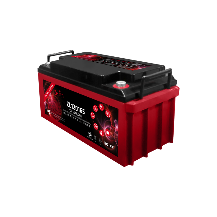 Batterie à décharge lente AGM Zenith ZL120165 12 V 65 Ah – AGM
