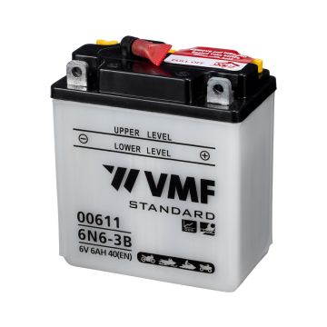 Batterie moto VMF Powersport 6N6-3B 6 V 6 Ah 40 A – Plomb-acide (électrolyte liquide)