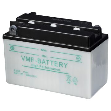 Batterie moto VMF Powersport 6N11-2D 6 V 11 Ah 130 A – Plomb-acide (électrolyte liquide)
