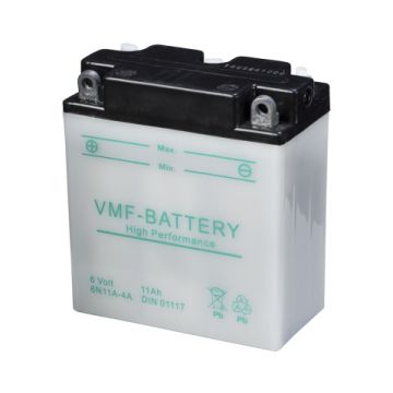 Batterie moto VMF Powersport 6N11A-4A 6 V 11 Ah 130 A – Plomb-acide (électrolyte liquide)