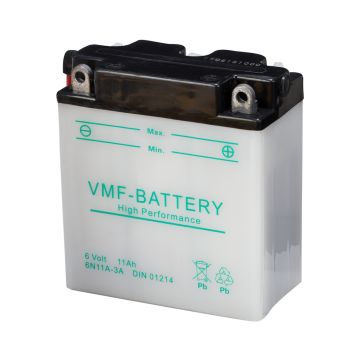 Batterie moto VMF Powersport 6N11A-3A 6 V 11 Ah 130 A – Plomb-acide (électrolyte liquide)