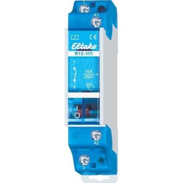 Relais électromécanique R12 1 contact NO 230 V AC 16 A rail DIN 
