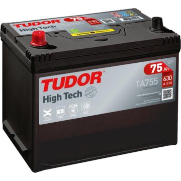 Batterie de démarrage Tudor High Tech TA755 12 V 75 Ah 630 A – Plomb-acide (sans entretien)
