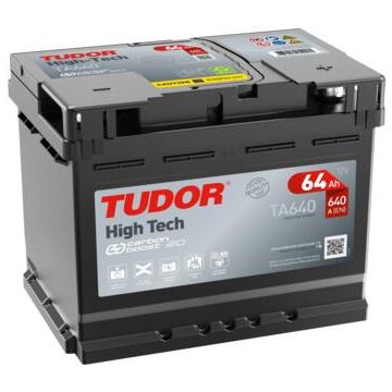 Batterie de démarrage Tudor High Tech TA640 12 V 64 Ah 640 A – Plomb-acide (sans entretien)