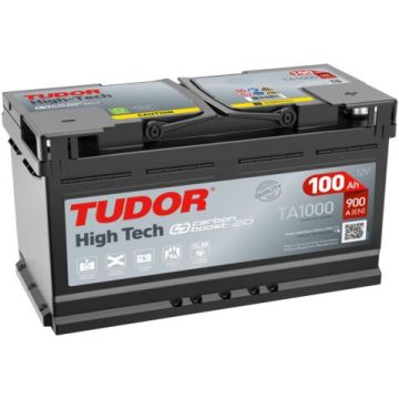 Batterie de démarrage Tudor High Tech TA1000 12 V 100 Ah 900 A – Plomb-acide (sans entretien)