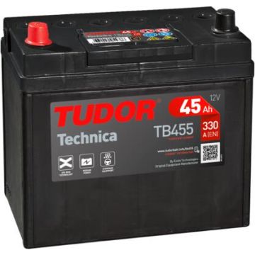 Batterie de démarrage Tudor Technica TB455 12 V 45 Ah 300 A – Plomb-acide (sans entretien)